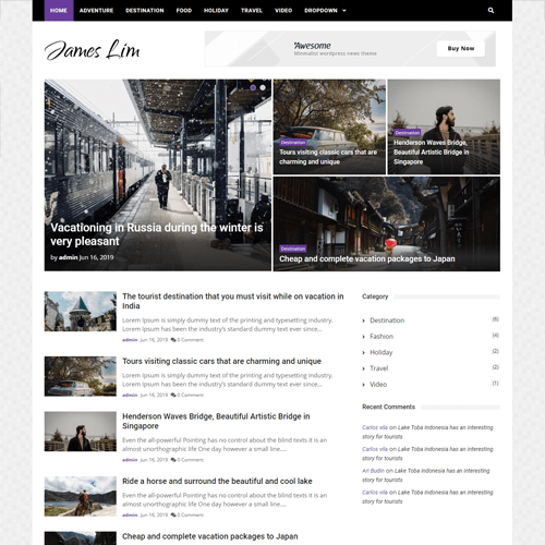 bootstrap 4 blog html template